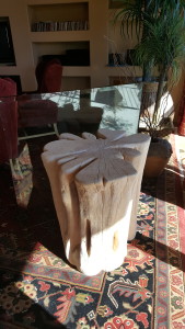 Glassed-topped tree stump