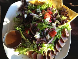 The barleymash ahi salad, form barleymash in downtown San Diego. A favorite, and a great salad for summer!